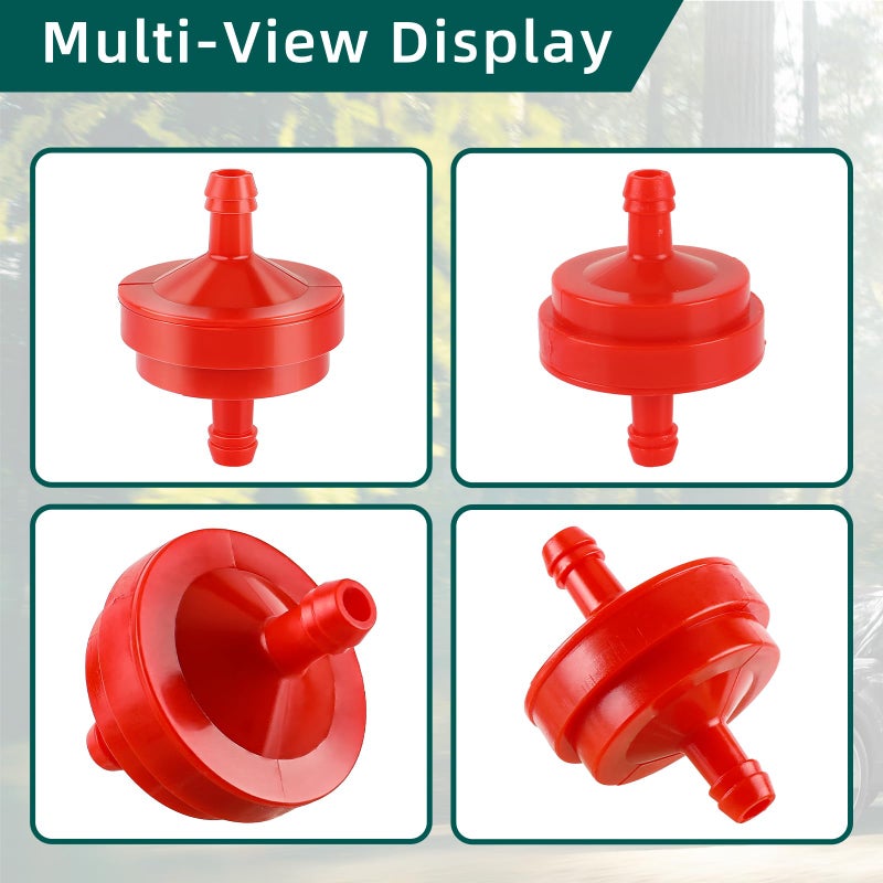 AUTOKAY Lawn Mower 1/4" Inline Gas Fuel Filter Compatible with 298090 298090S Toro 42-5240 56-6360 John Deere AM107314 LG298090 LG298090S PT4265 Pack of 10 - Image 2